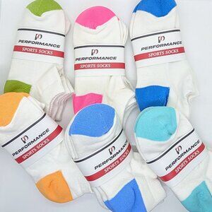 Performance Sport Socks - Medium - 12 Pairs - New